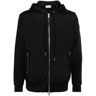 Moncler Panelled zip-up Jacket Black MCS29379