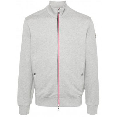 Moncler applique-logo Zipped Sweatshirt Grey UKMCS28102