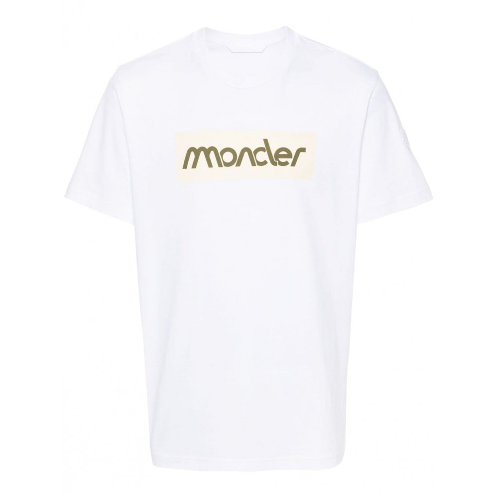 Moncler rubberised-logo T-shirt White UKMCS29470