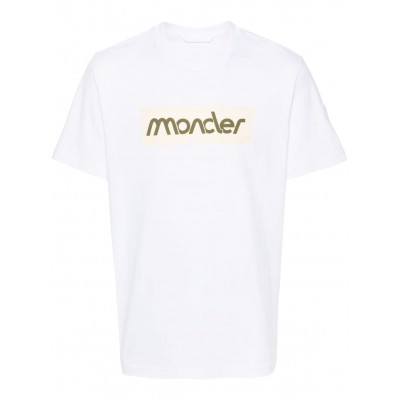 Moncler rubberised-logo T-shirt White UKMCS29470