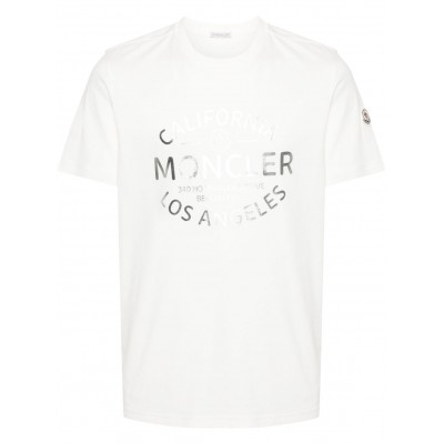 Moncler logo-print Cotton T-shirt White MCS29106