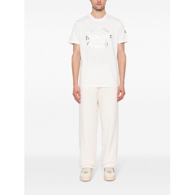 Moncler logo-print Cotton T-shirt White MCS29106