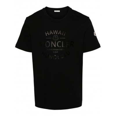 Moncler logo-print Cotton T-shirt Black CAMCS29091