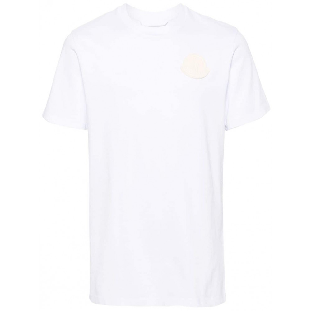 Moncler logo-patch Cotton T-shirt White MCS28954