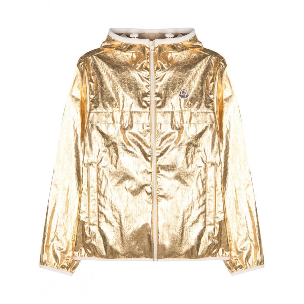 Moncler Roques Laminated Hooded Jacket Gold CAMCS29465