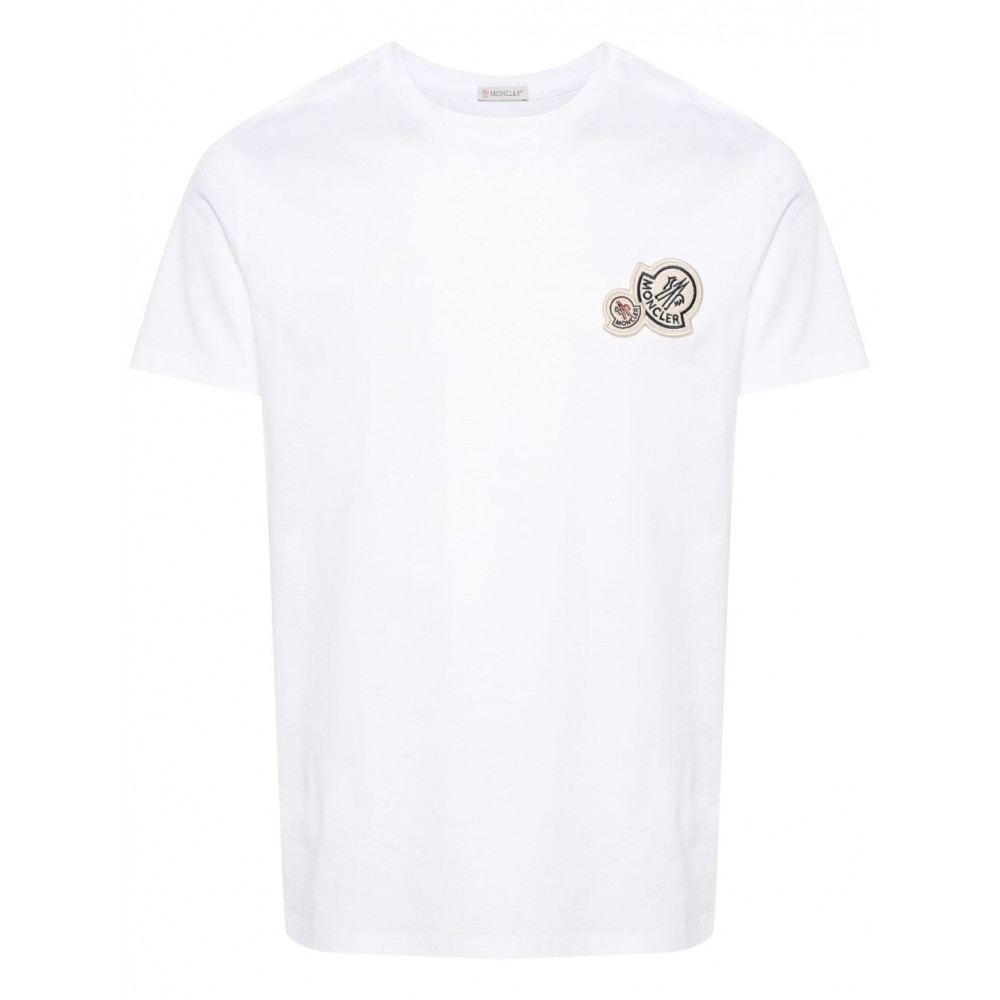 Moncler logo-patch Cotton T-shirt White MCS28956