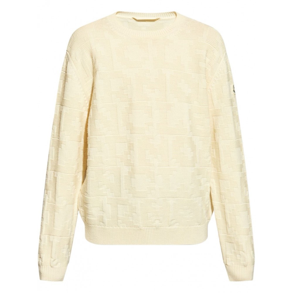 Moncler logo-applique Monogram Jumper Neutrals MCS28818