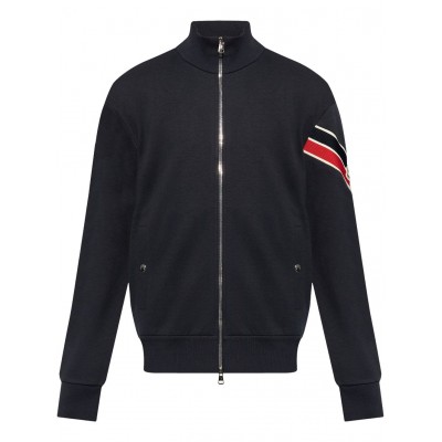 Moncler stripe-detail Zipped Cardigan Blue UKMCS29541