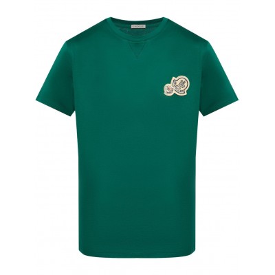 Moncler logo-applique Cotton T-shirt Green MCS28793