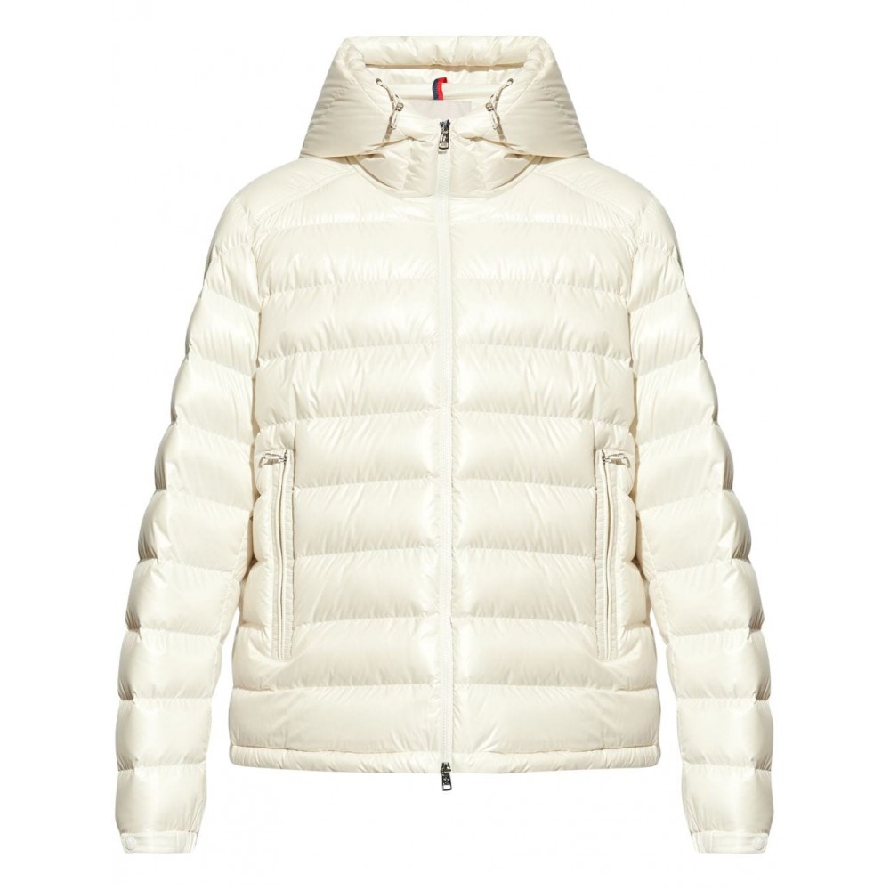 Moncler Drawstring Hood Down Jacket White MCS28422