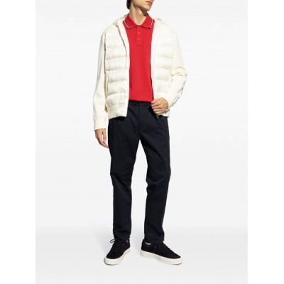 Moncler padded-panel Virgin Wool Hoodie White UKMCS29352