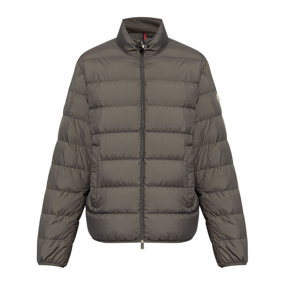 Moncler Logo Patch Down Jacket Grey MCS28769