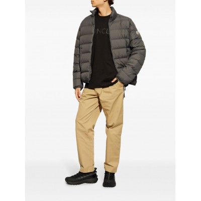 Moncler Logo Patch Down Jacket Grey MCS28769