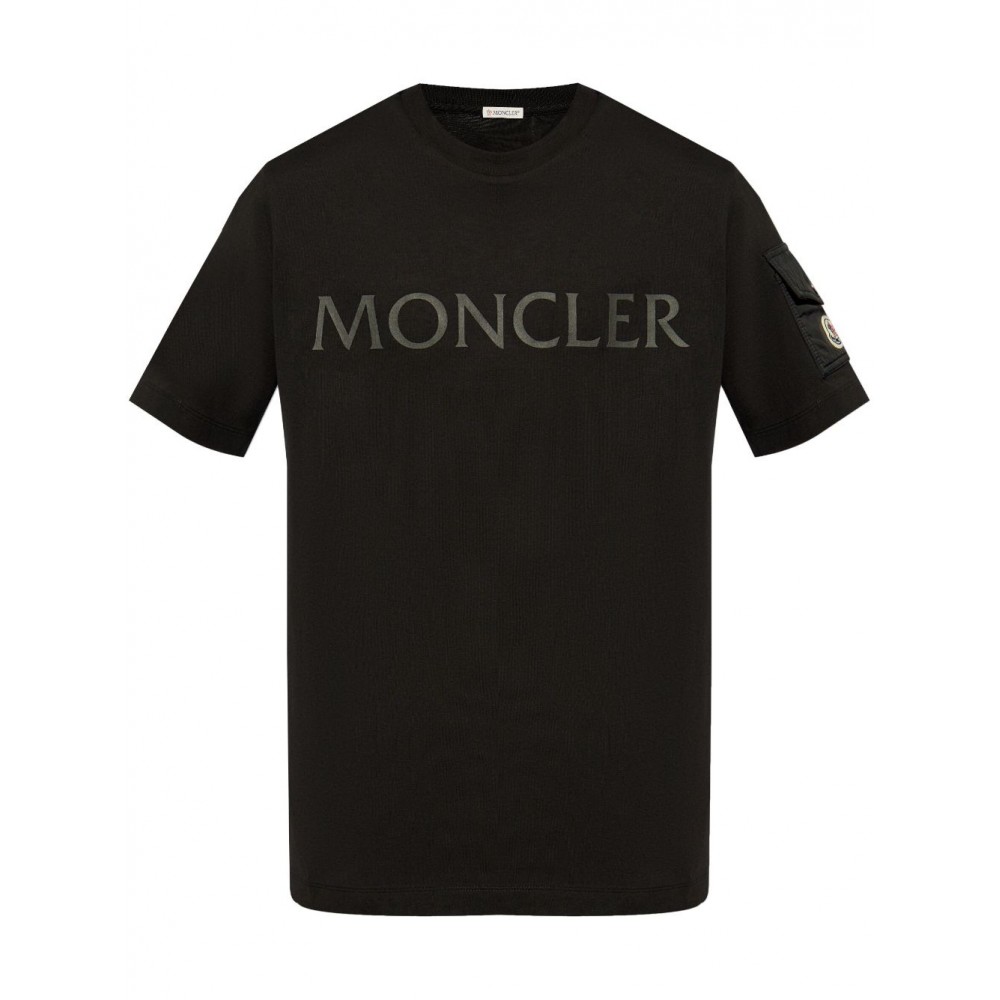 Moncler logo-print Cotton T-shirt Black MCS29083