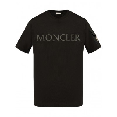 Moncler logo-print Cotton T-shirt Black MCS29083