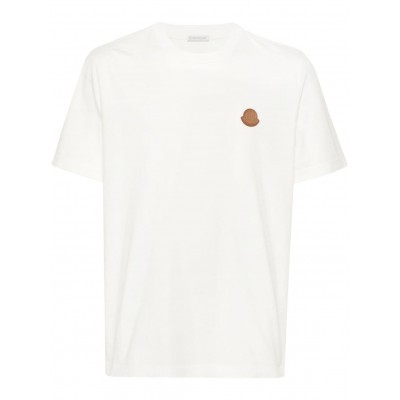 Moncler logo-patch T-shirt Neutrals MCS29067