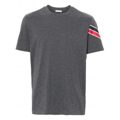 Moncler logo-patch Cotton T-shirt Grey MCS28945