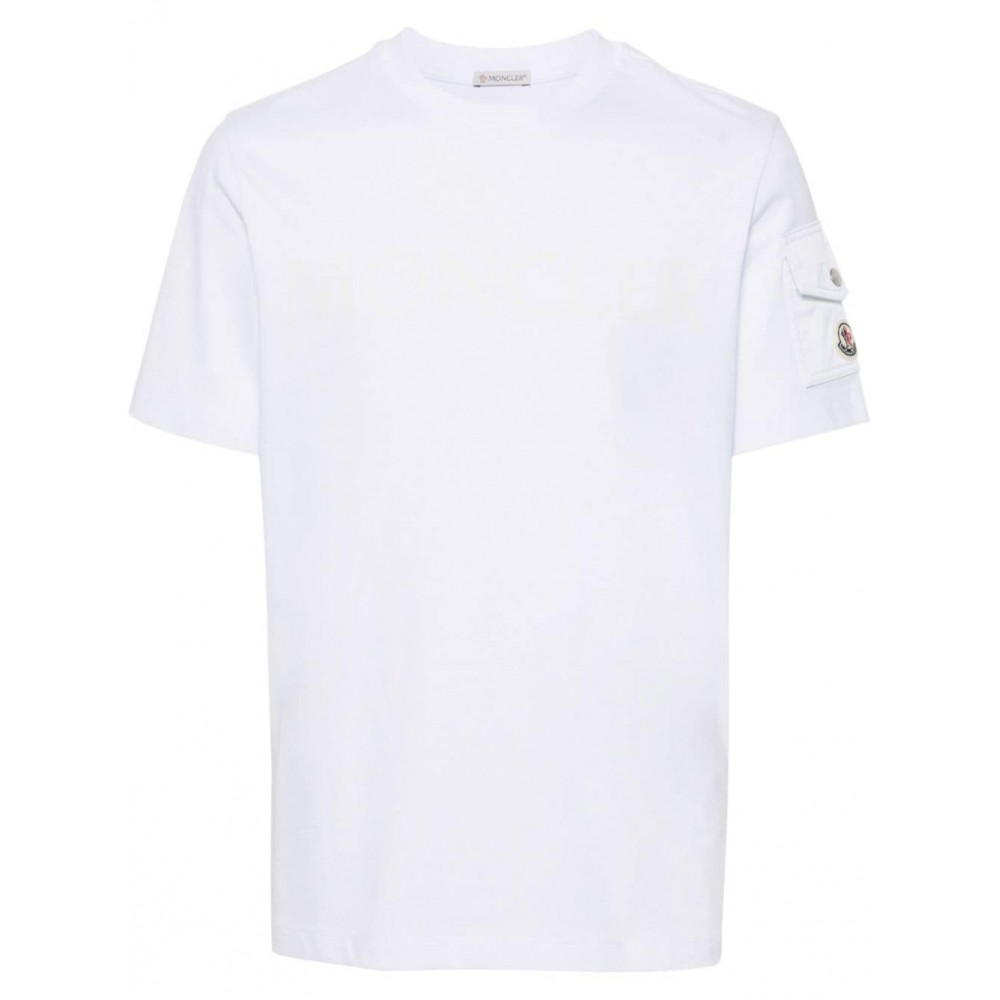 Moncler logo-patch Cotton T-shirt White MCS28957