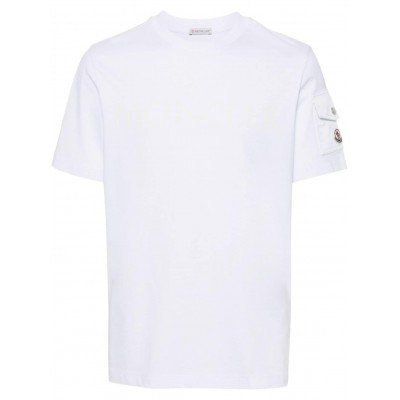 Moncler logo-patch Cotton T-shirt White MCS28957