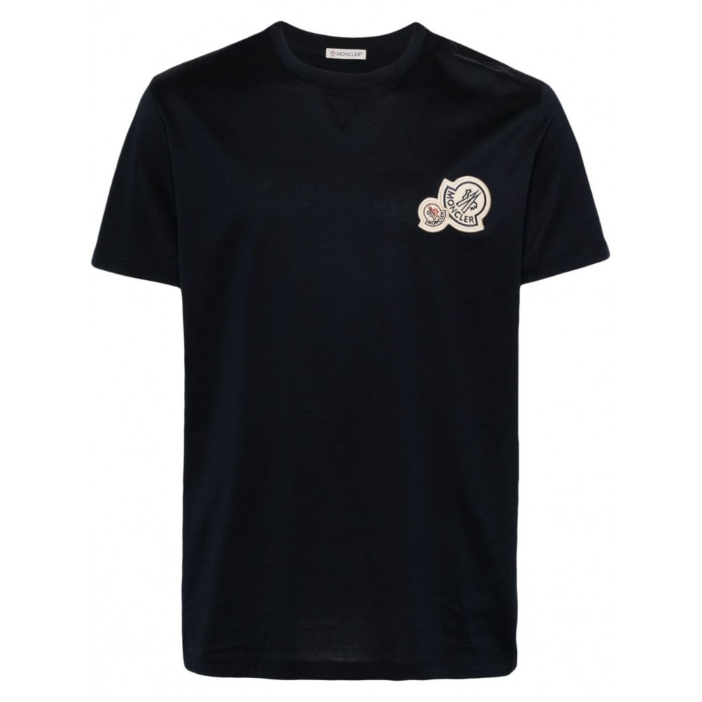 Moncler applique-logo Cotton T-shirt Blue MCS28098