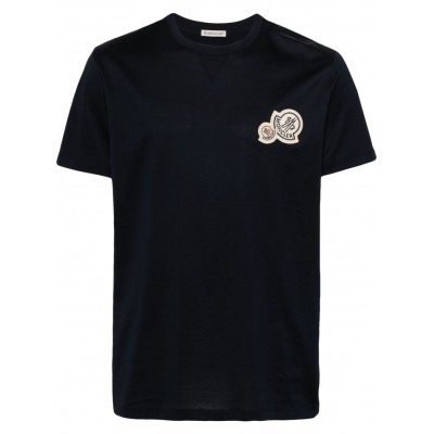 Moncler applique-logo Cotton T-shirt Blue MCS28098