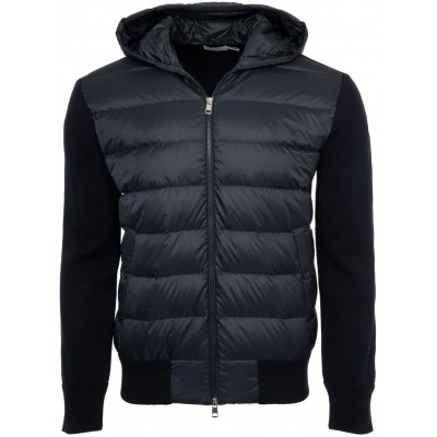 Moncler Hooded Padded Jacket Blue MCS28619