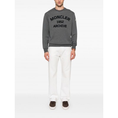 Moncler flocked-logo Sweatshirt Grey UKMCS28501