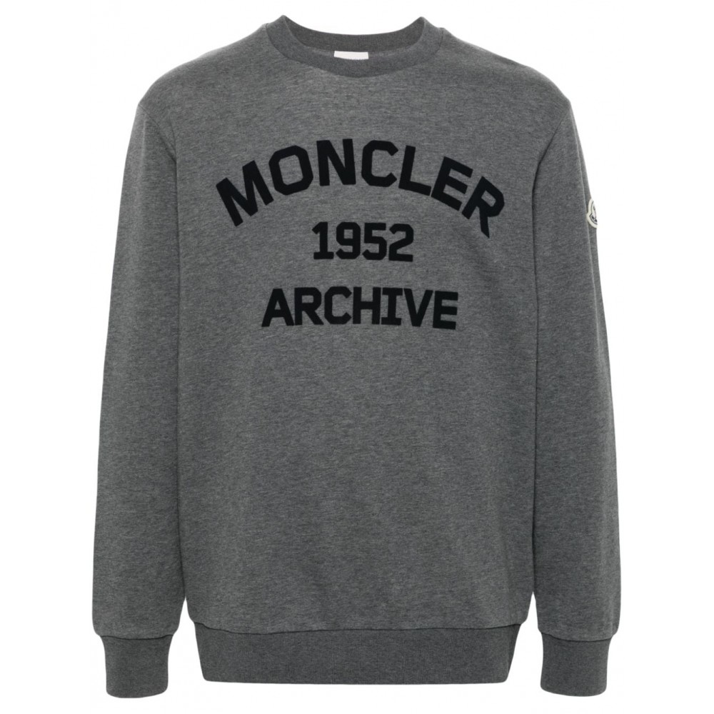 Moncler flocked-logo Sweatshirt Grey UKMCS28501