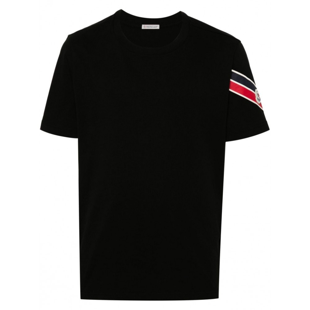 Moncler Tricolour Cotton T-shirt Black MCS29581