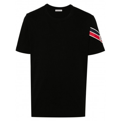 Moncler Tricolour Cotton T-shirt Black MCS29581