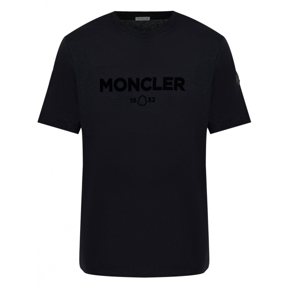 Moncler flocked-logo T-shirt Black MCS28502