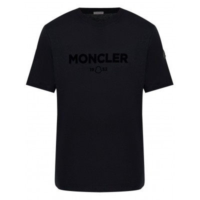 Moncler flocked-logo T-shirt Black MCS28502