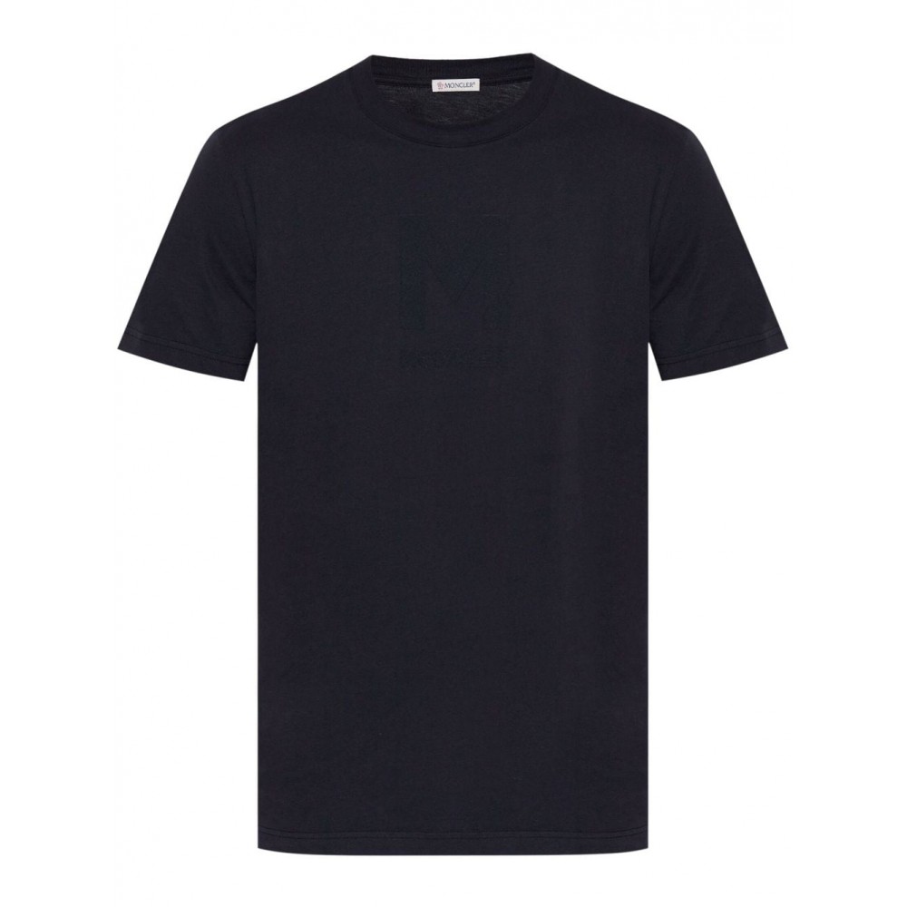 Moncler flocked-logo T-shirt Blue MCS28503