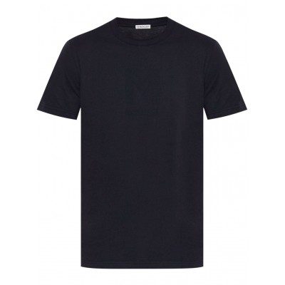 Moncler flocked-logo T-shirt Blue MCS28503