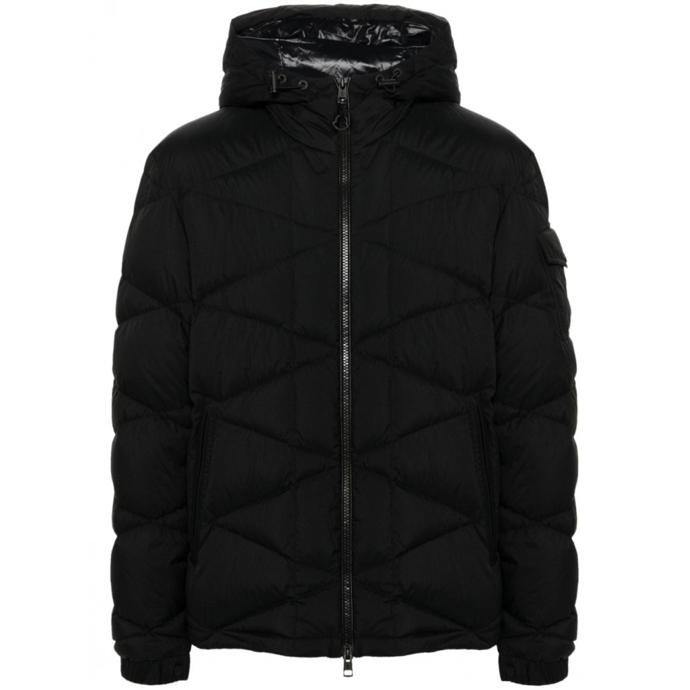 Moncler Quilted Hooded Puffer Jacket Black MCS29423