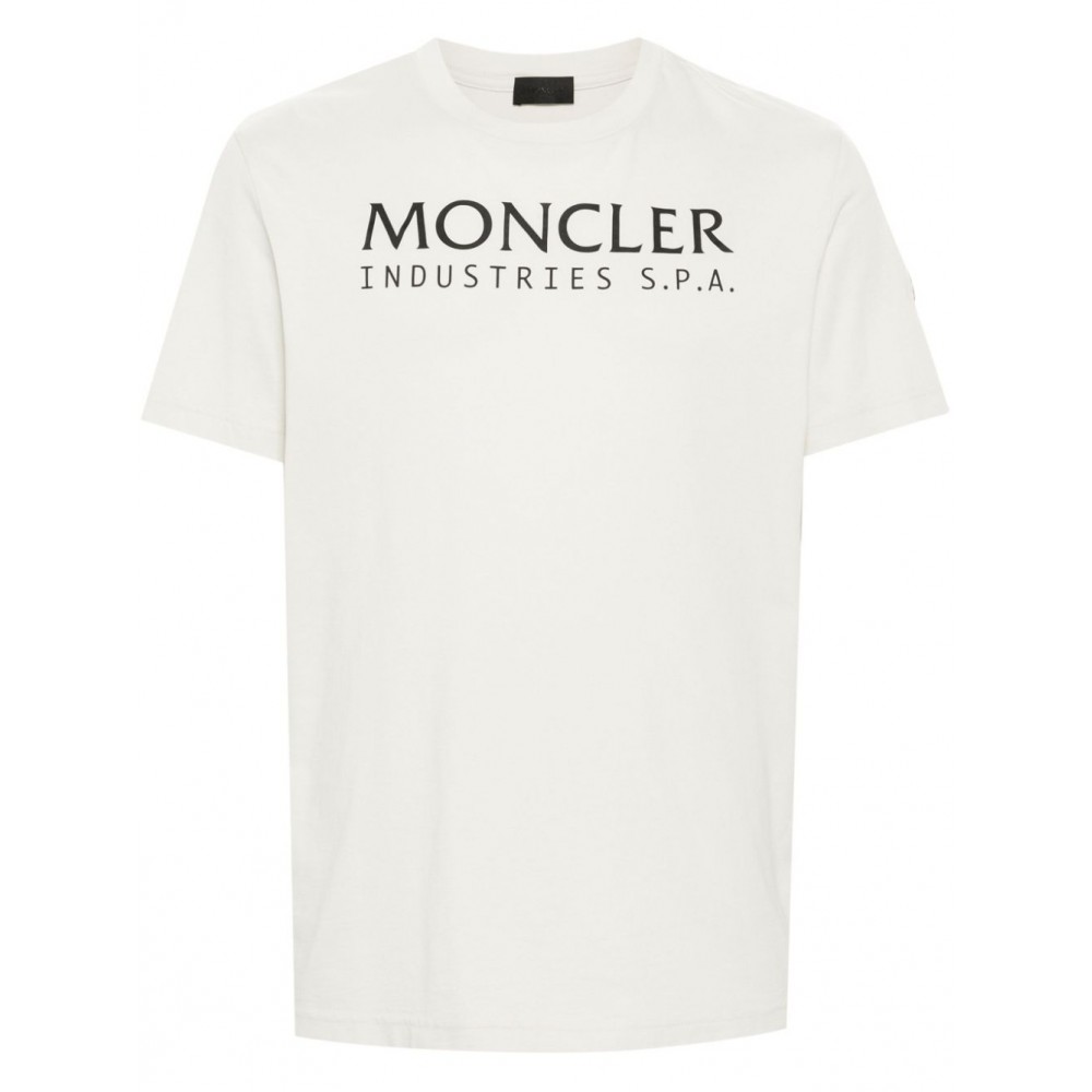 Moncler logo-print Cotton T-shirt Grey MCS29096