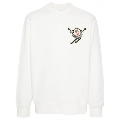 Moncler logo-applique Sweatshirt White UKMCS28838