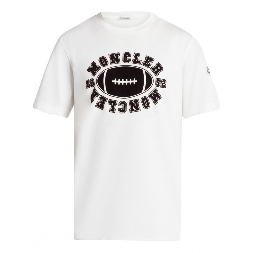 Moncler American football-motif T-shirt White MCS28070