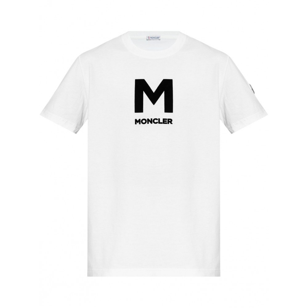 Moncler logo-print Cotton t-shirt White MCS29108