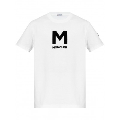 Moncler logo-print Cotton t-shirt White MCS29108