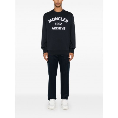 Moncler flocked-logo Sweatshirt Blue MCS28500