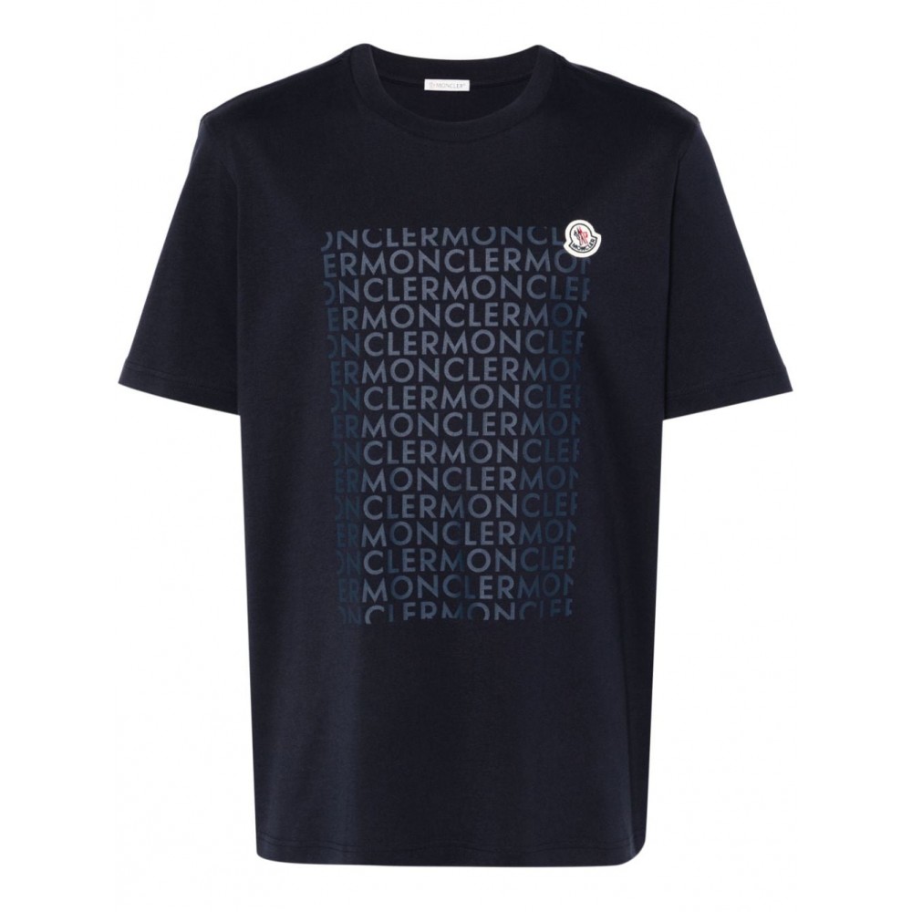 Moncler logo-print T-shirt Blue MCS29159