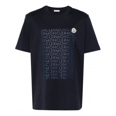 Moncler logo-print T-shirt Blue MCS29159