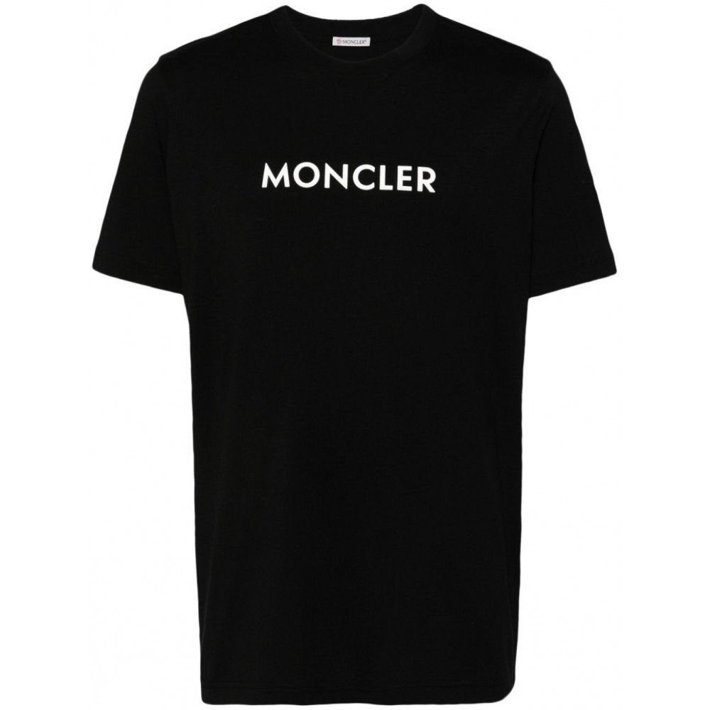 Moncler logo-print T-shirt Black UKMCS29156