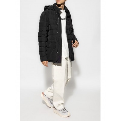 Moncler logo-applique Padded Coat Black MCS28819