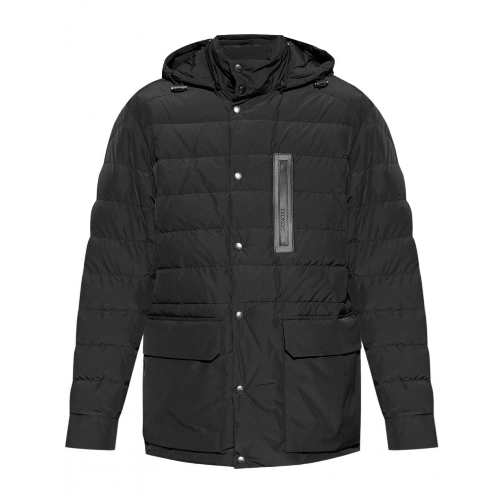 Moncler logo-applique Padded Coat Black MCS28819