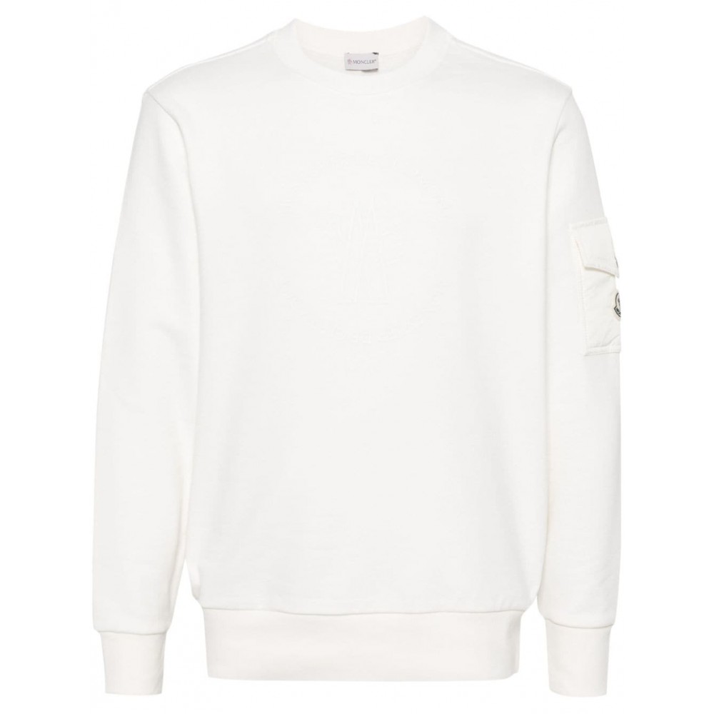 Moncler logo-applique Sweatshirt White UKMCS28839