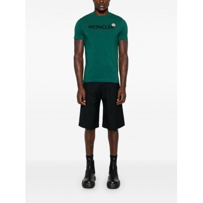 Moncler flocked-logo T-shirt Green MCS28505