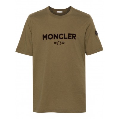 Moncler logo-flocked T-shirt Green MCS28918