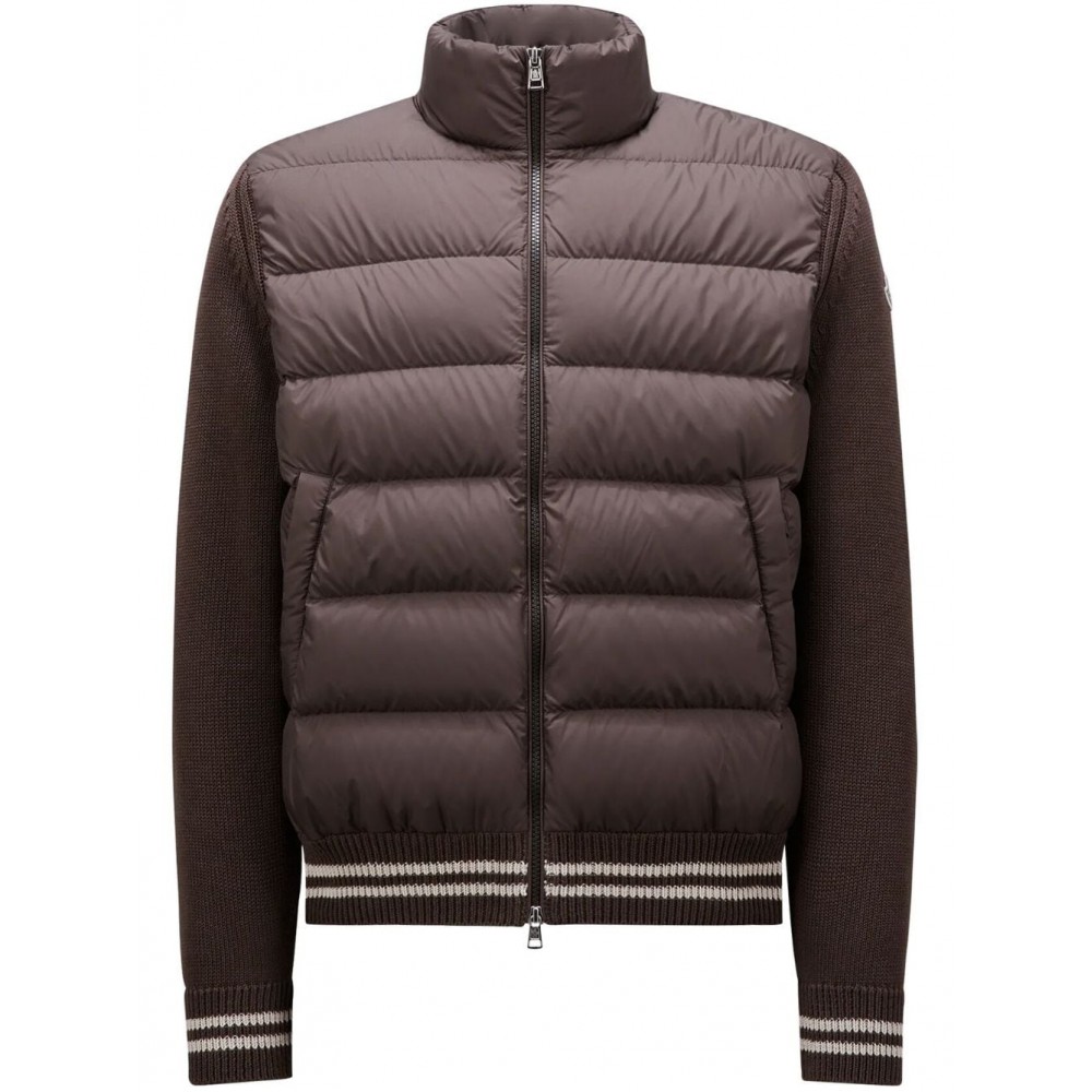 Moncler logo-applique Jacket Brown MCS28810